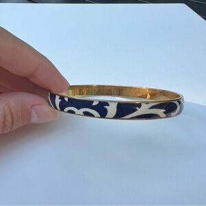 J. Crew Blue, White, and Gold Bangle Bracelet